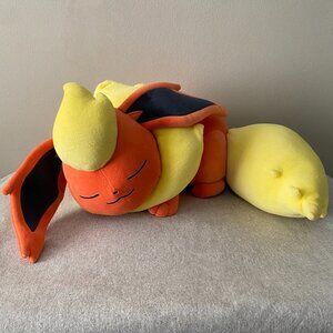 NWT Pokemon Center Sleeping Flareon Poké Plush Large 26.5" 2017 USA